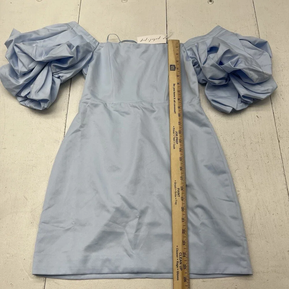 Petal & Pup Fern Light Blue Puff Short Sleeve Mini Dress Women's Size M Defect - Picture 6 of 10